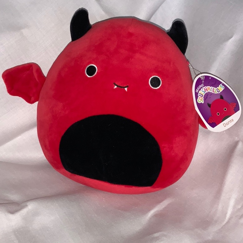 Squishmallows Dante The Devil 8” Halloween Squad Red and Black Devil Plush NWT